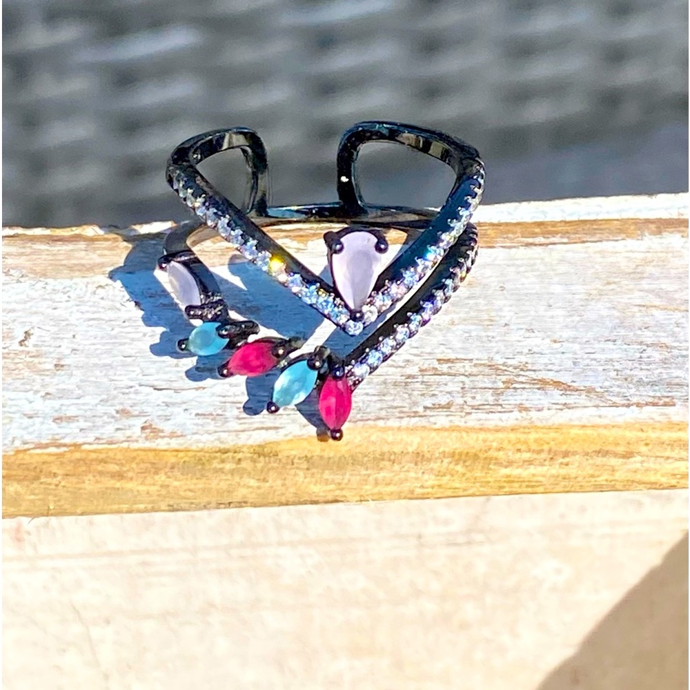 Chalcedony & Ruby Ring - image 1